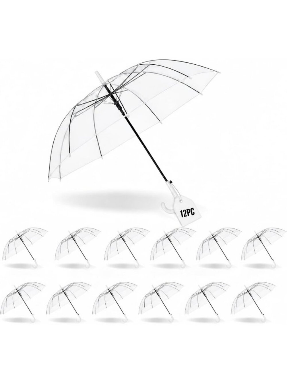 Clear Transparent Wedding Umbrella - Stylish Bulk Umbrellas for Events